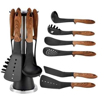 Set di utensili per utensili da cucina sostenibili non appiccicosi Accessori per gadget da cucina resistenti al calore