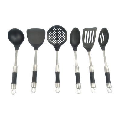 Cucchiaio di plastica Spatula Forch Ladle Tong Turner utensili da cucina Set con logo personalizzato