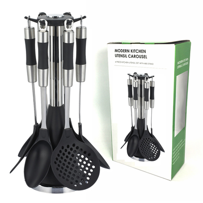 Cucchiaio di plastica Spatula Forch Ladle Tong Turner utensili da cucina Set con logo personalizzato